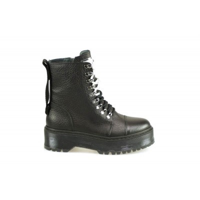 Foto van BRONX DAMES HALFHOGE VETERSCHOENEN ZWART RIFKA