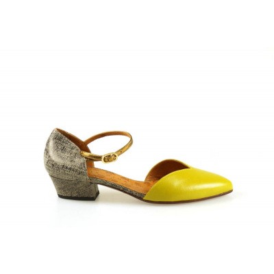 Foto van CHIE MIHARA DAMES PUMPS GEEL/GRIJS RIAL