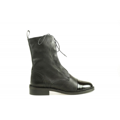 Foto van PERTINI DAMES HALFHOGE VETERSCHOENEN ZWART 30367D2