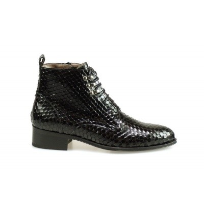 Foto van PERTINI DAMES HALFHOGE VETERSCHOENEN ZWART 15343