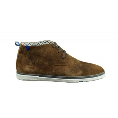 Foto van FLORIS VAN BOMMEL HEREN HALFHOGE VETERSCHOENEN BRUIN 10502/02