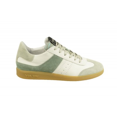 Foto van VIA VAI DAMES SNEAKERS WIT/GROEN NILLA