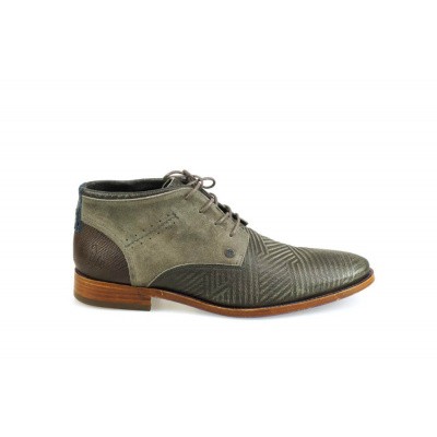 Foto van REHAB HEREN HALFHOGE VETERSCHOENEN DONKERGRIJS SALVADOR ZIG ZAG