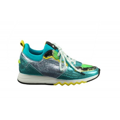 Foto van FLORIS VAN BOMMEL DAMES SNEAKERS TURQUOISE 85309/08