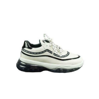 Foto van BRONX DAMES SNEAKERS OFF-WHITE/ZWART BUBBLY