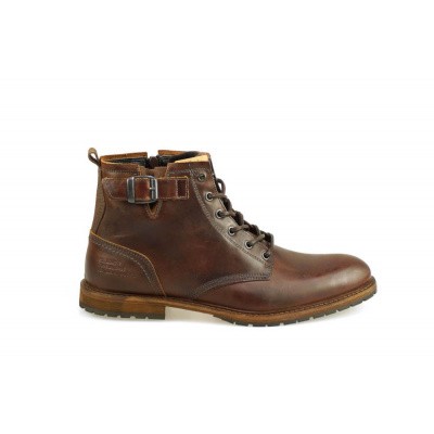 Foto van BULLBOXER HEREN HALFHOGE VETERSCHOENEN BRUIN 901K50001B P586