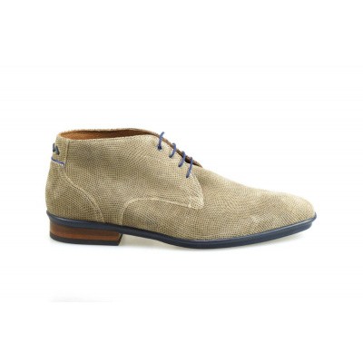 Foto van FLORIS VAN BOMMEL HEREN HALFHOGE VETERSCHOENEN TAUPE 10475/19
