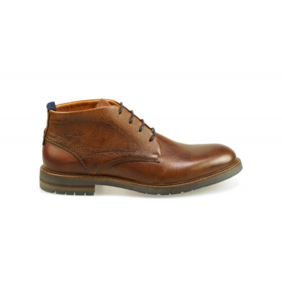 Foto van VAN LIER HEREN HALFHOGE VETERSCHOENEN COGNAC 2055816
