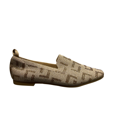 Foto van LA STRADA DAMES INSTAPSCHOENEN GOUD 2131884-4543 GOLD/SILVER KNITTED+STONES IN TONE