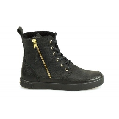 Foto van BLACKSTONE DAMES HALF HOGE VETERSCHOEN ZWART CW-96