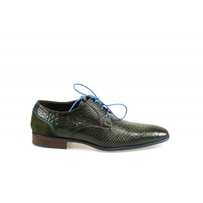 Foto van GIORGIO HEREN VETERSCHOENEN DONKERGROEN 964118