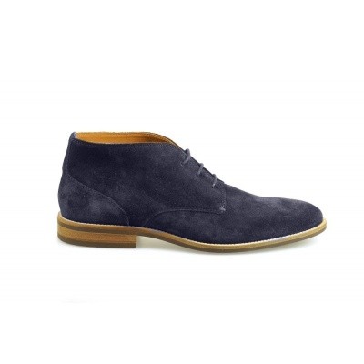 Foto van TOMMY HILFIGER HEREN HALFHOGE VETERSCHOENEN BLAUW ESSENTIAL SUEDE