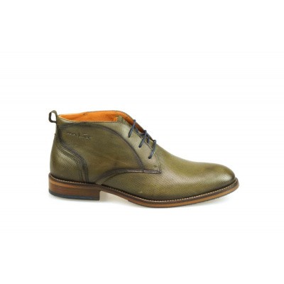 Foto van VAN LIER HEREN HALFHOGE VETERSCHOENEN GROEN 1959217