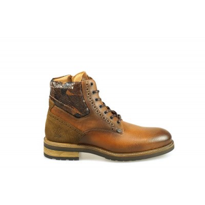 Foto van REHAB HEREN HALFHOGE VETERSCHOENEN BRUIN NEAL CROCO ARMY