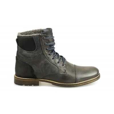Foto van BULLBOXER HEREN HALFHOGE VETERSCHOENEN ZWART 565K86929A BLCK