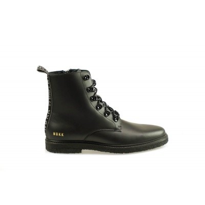 Foto van NUBIKK DAMES HALFHOGE VETERSCHOENEN ZWART LILOU ROCK