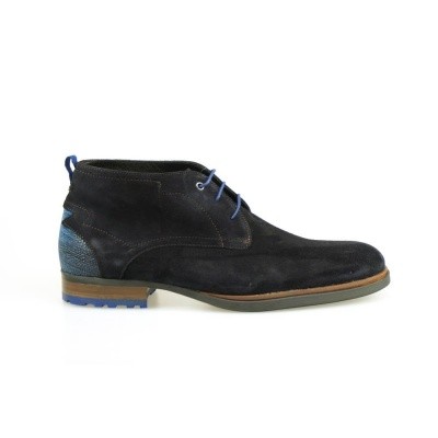 Foto van FLORIS VAN BOMMEL HEREN HALFHOGE VETERSCHOENEN DONKERBLAUW 10947/10