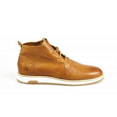 Foto van REHAB HEREN HALFHOGE VETERSCHOENEN BRUIN NAZAR LEATHER VINTAGE