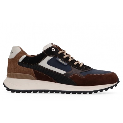 Foto van AUSTRALIAN HEREN SNEAKERS BLAUW 15.1712.02-SIF YAMATO BLUE LEATHER BLUE-BROWN-TAN