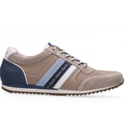 Foto van AUSTRALIAN HEREN SNEAKERS BEIGE 15.1547.09-U3P CAMARO BEIGE LEATHER BEIGE-BLUE-WHITE