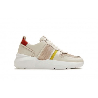 Foto van NUBIKK DAMES SNEAKER BEIGE LUCY FRINGE