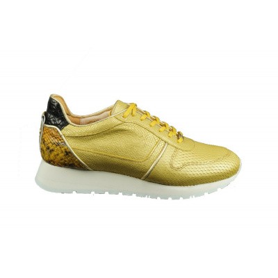 Foto van FRED DE LA BRETONIERE DAMES SNEAKERS GEEL 101010049
