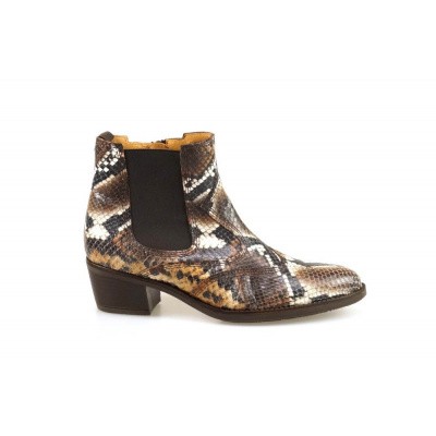 Foto van GABOR DAMES KORTE LAARZEN BRUIN SNAKE 31.601-33