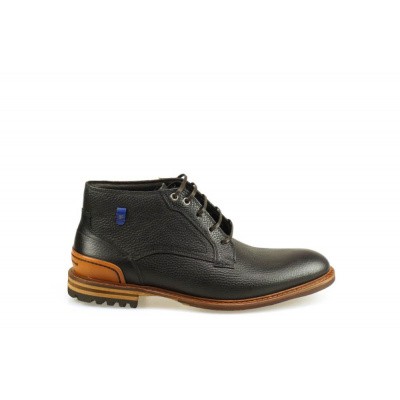 Foto van FLORIS VAN BOMMEL HEREN HALFHOGE VETERSCHOENEN ZWART 20228/17