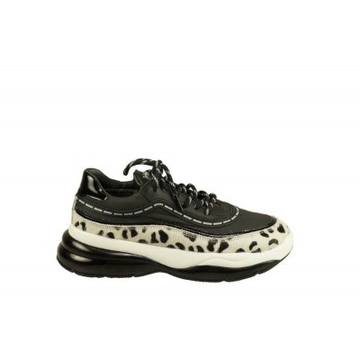 Foto van BRONX DAMES SNEAKERS BEIGE/ZWART BUBBLY