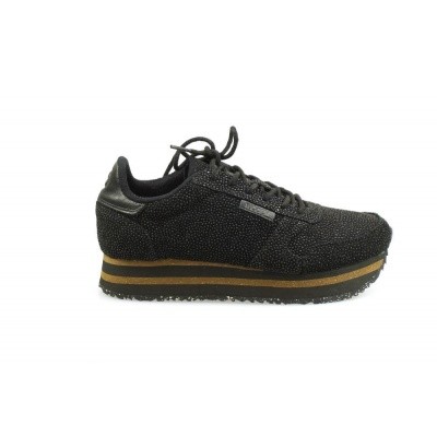 Foto van WODEN DAMES SNEAKER ZWART WL1770 YDUN PEARL PLATEAU