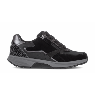 Foto van GABOR ROLLINGSOFT DAMES SNEAKERS BLAUW 0106.01.001 FOULARD/SAMT/LEO/MET K BLACK/ANTHRAZIT