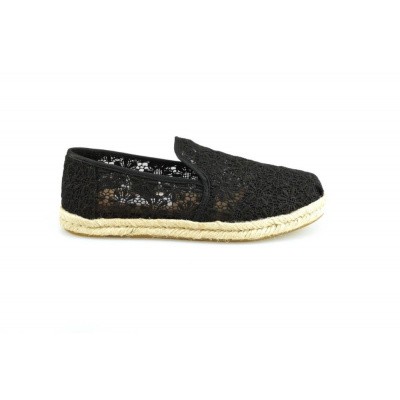 Foto van TOMS DAMES ESPADRILLES ZWART DECONSTRUCTED ALPARGATA ROPE
