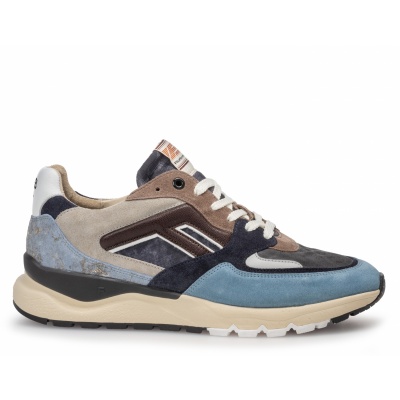 Foto van FLORIS VAN BOMMEL HEREN SNEAKERS BLAUW SFM-10154-42-03 DE TREENER 01.26 LIGHTBLUE