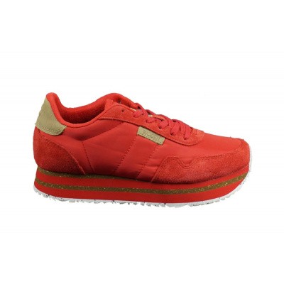 Foto van WODEN DAMES SNEAKER ROOD WL1750 NORA II PLATEAU