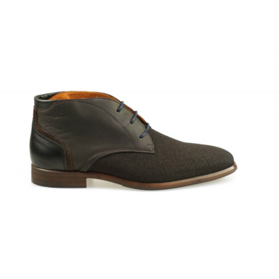 Foto van VAN LIER HEREN HALFHOGE VETERSCHOENEN BRUIN 2053609