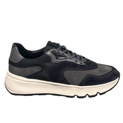 Foto van NUBIKK HEREN SNEAKERS ZWART LUCA NOA 21091600 BLACK COMBI BLUE 1026