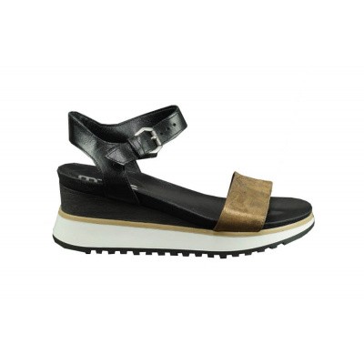 Foto van MJUS DAMES SANDALEN BRONS/ZWART 912006-701-0001