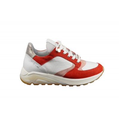 Foto van VIA VAI DAMES SNEAKERS WIT/ROOD SWAMI