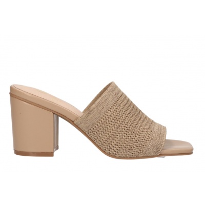 Foto van LA STRADA DAMES SLIPPER GOUD 2502855-4543 GOLD/SILVER KNITTED