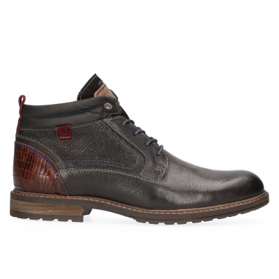 Foto van AUSTRALIAN HEREN BOOTS ZWART 15.1212.06-A93 CONLEY LEATHER A93 BLACK-BURGUNDY