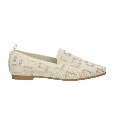 Foto van LA STRADA DAMES INSTAPSCHOENEN BEIGE 2131884 4521 BEIGE KNITTED+BEIGE STONES