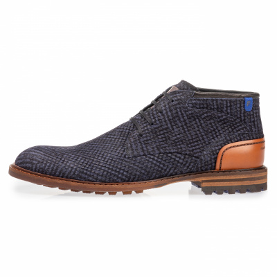 Foto van FLORIS VAN BOMMEL HEREN HALFHOGE VETERSCHOENEN DONKERBLAUW 20102/09