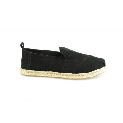 Foto van TOMS DAMES ESPADRILLE ZWART DECONSTRUCTED ALPARGATA ROPE
