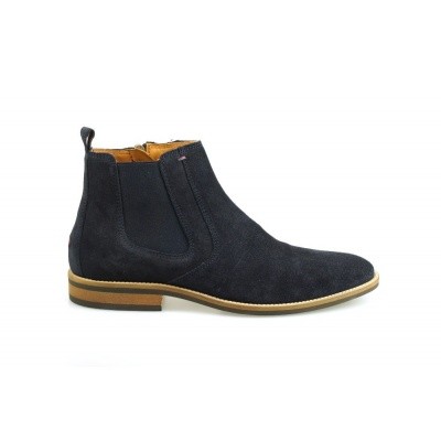 Foto van TOMMY HILFIGER HEREN HALFHOGE CHELSEA BOOT BLAUW ESSENTIAL