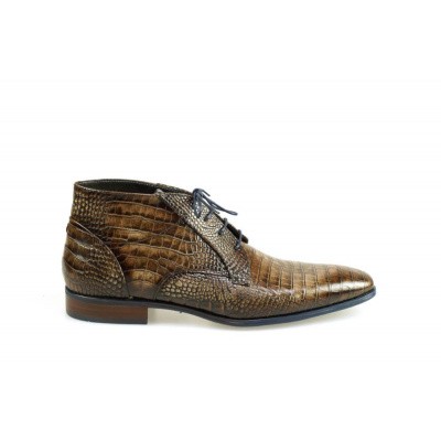 Foto van GIORGIO HEREN HALFHOGE VETERSCHOENEN BRUIN 964135