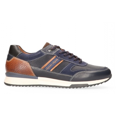 Foto van AUSTRALIAN HEREN SNEAKERS BLAUW 15.1600.02-S32 FILMON BLUE LEATHER BLUE-COGNAC