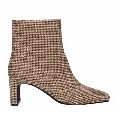 Foto van LA STRADA DAMES ENKELLAARZEN BEIGE 2121725 4022 FABRIC BEIGE/BLACK