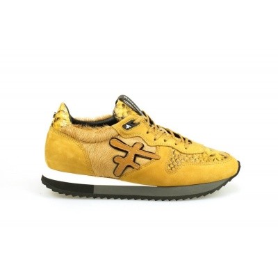Foto van FLORIS VAN BOMMEL DAMES SNEAKERS OKER 85256/01