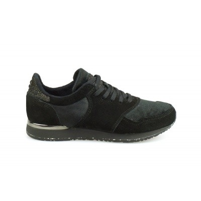 Foto van WODEN DAMES SNEAKER ZWART WNS3003 KATHRIN VELVET NSC