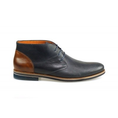 Foto van VAN LIER HEREN HALFHOGE VETERSCHOENEN COMBI DONKERBLAUW 1855603